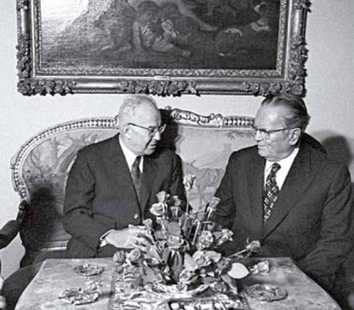 Setkání G. Husáka a J. B. Tita v Bělehradě v roce 1973