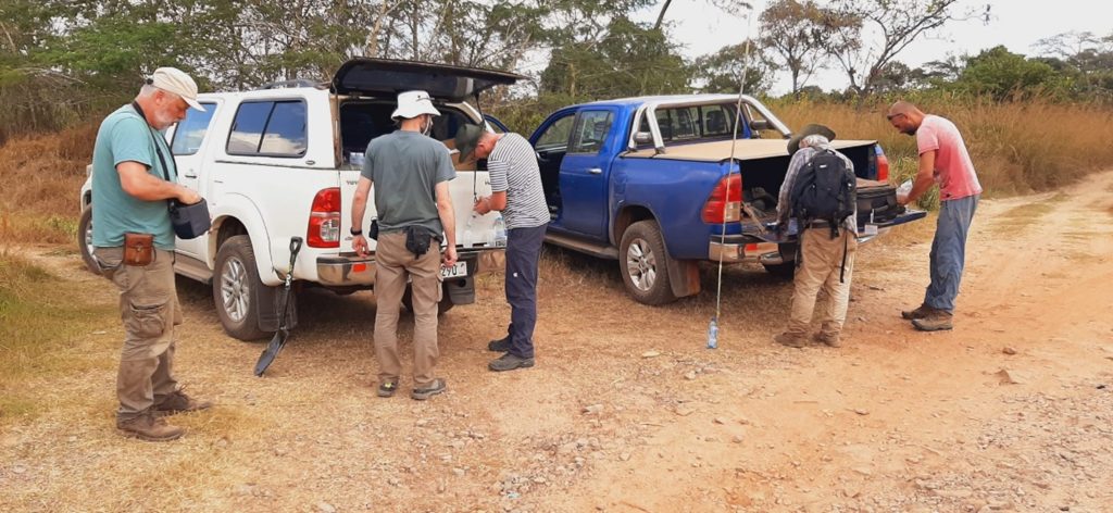 Terénní laboratoř pro odběry vzorků vod v zambijském Copperbeltu.
